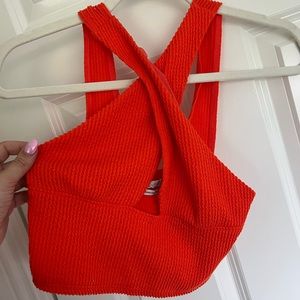 Urban Outfitters Cross Front Crop Top